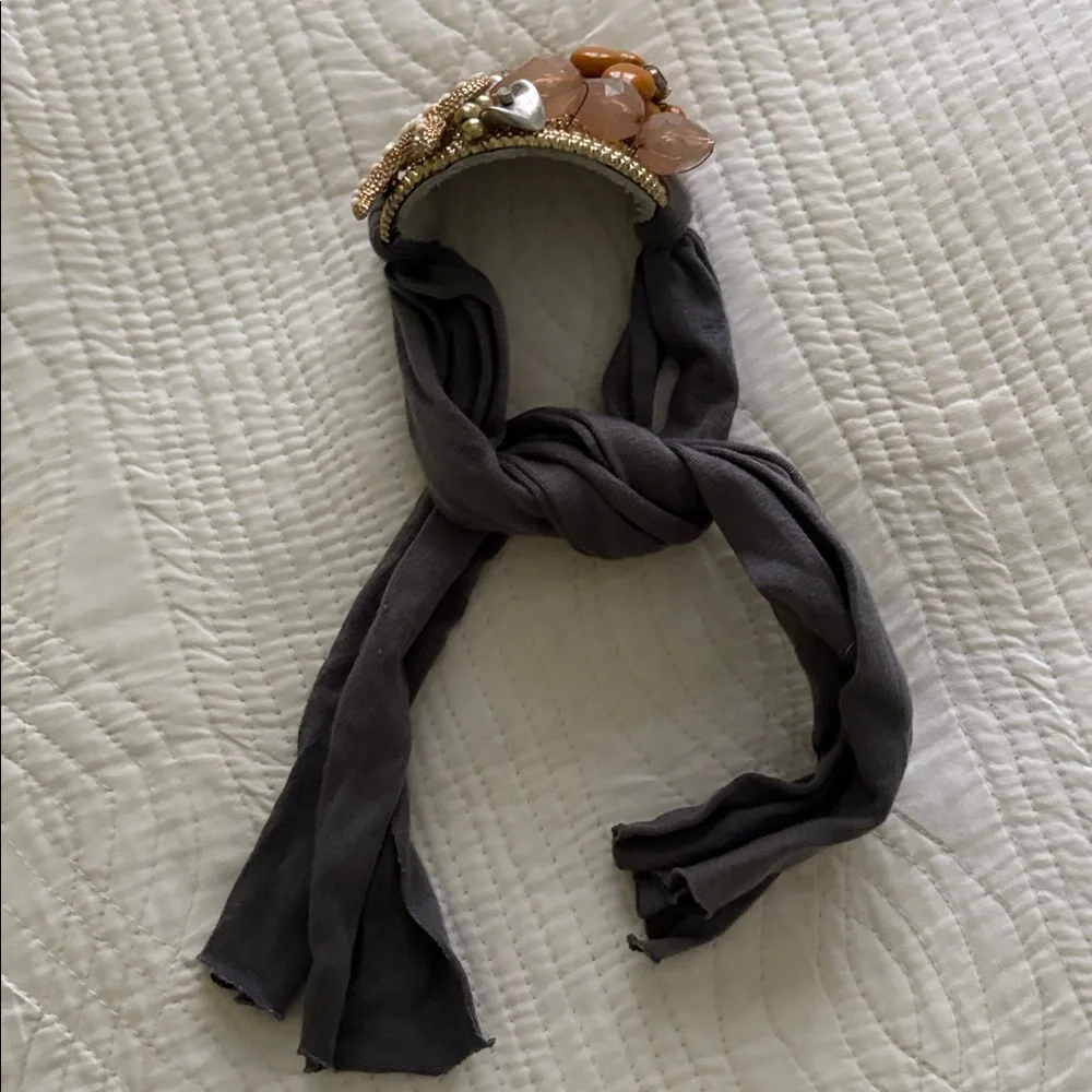 Anthropologie Starfish Embellished Bracelet. Unique piece w/ grey ties